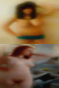 Curvy figured nude swinging woman.