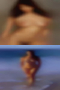 Long naked women dark brown hair.